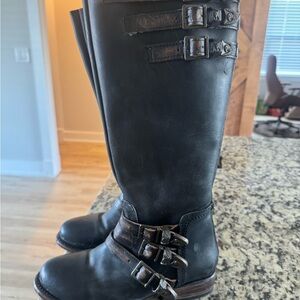 Freebird Black Leather Oxfords